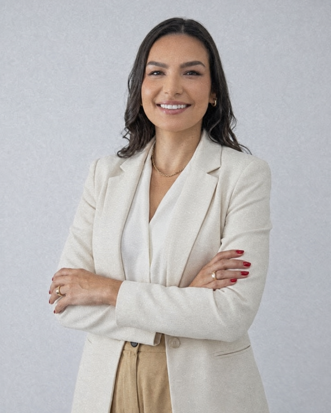 Andressa Baima, contadora, em retrato profissional